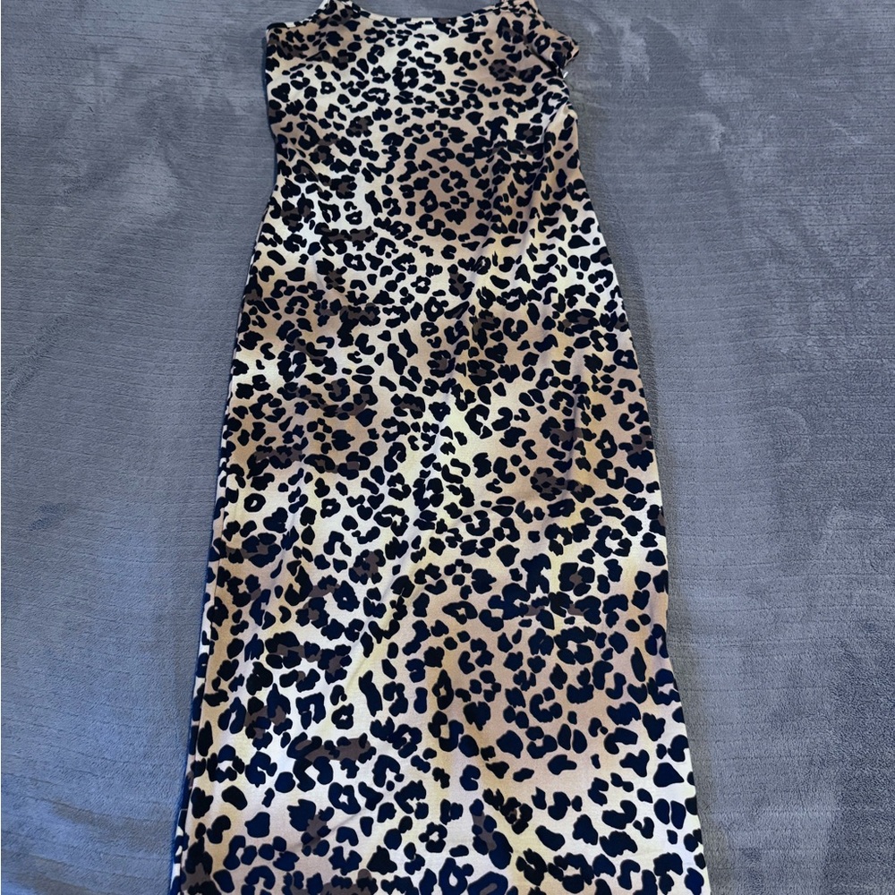 Fashion Nova Leopard Print Midi Dress